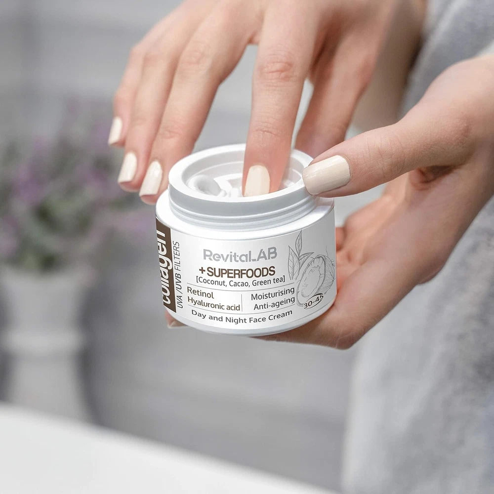 Anti Wrinkle Collagen Retinol FACE LIFT CREAM Hyaluronic Acid Day & Night skin