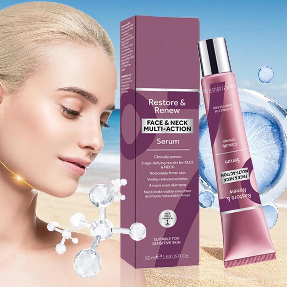 No7 Restore and Renew Neck & Multi Action Serum 50ml