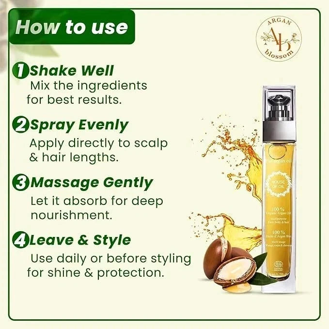 Argan Oil - 100% Pure, Organic & Cold Pressed - Hair Skin Body Argon Oil 50ml UK