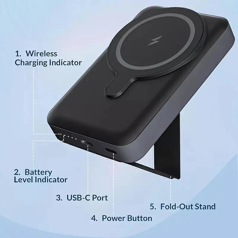 Foldable MagSafe Battery Pack Magnetic Power Bank for iPhone 13/14/15/16 Pro Max