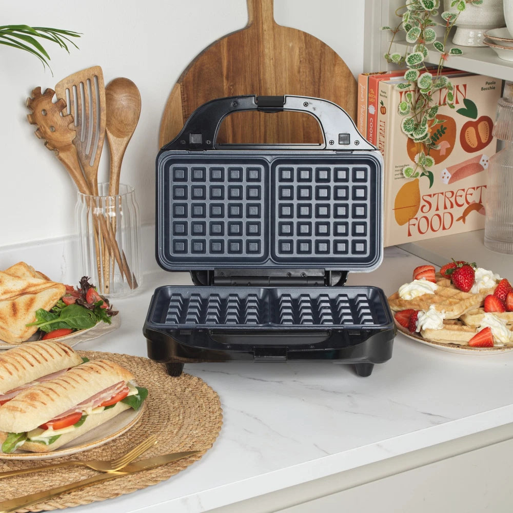 Salter Snack Maker 3-in-1 Sandwich Toaster Waffle Maker Panini Press (Open Box)