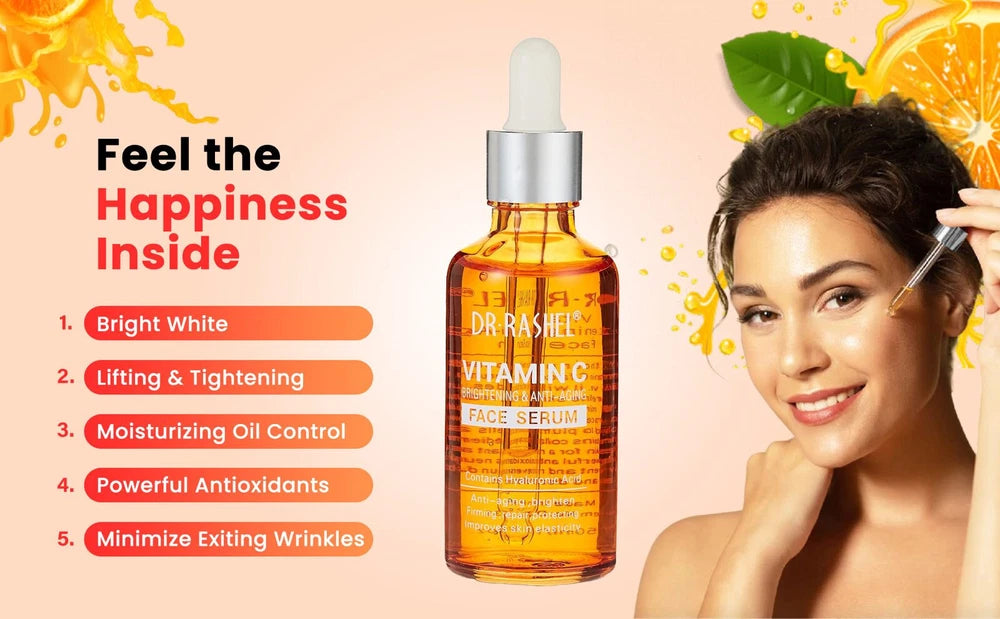 Face Serum Vitamin C Pure Strong Hyaluronic Firming Anti Wrinkle Anti Aging