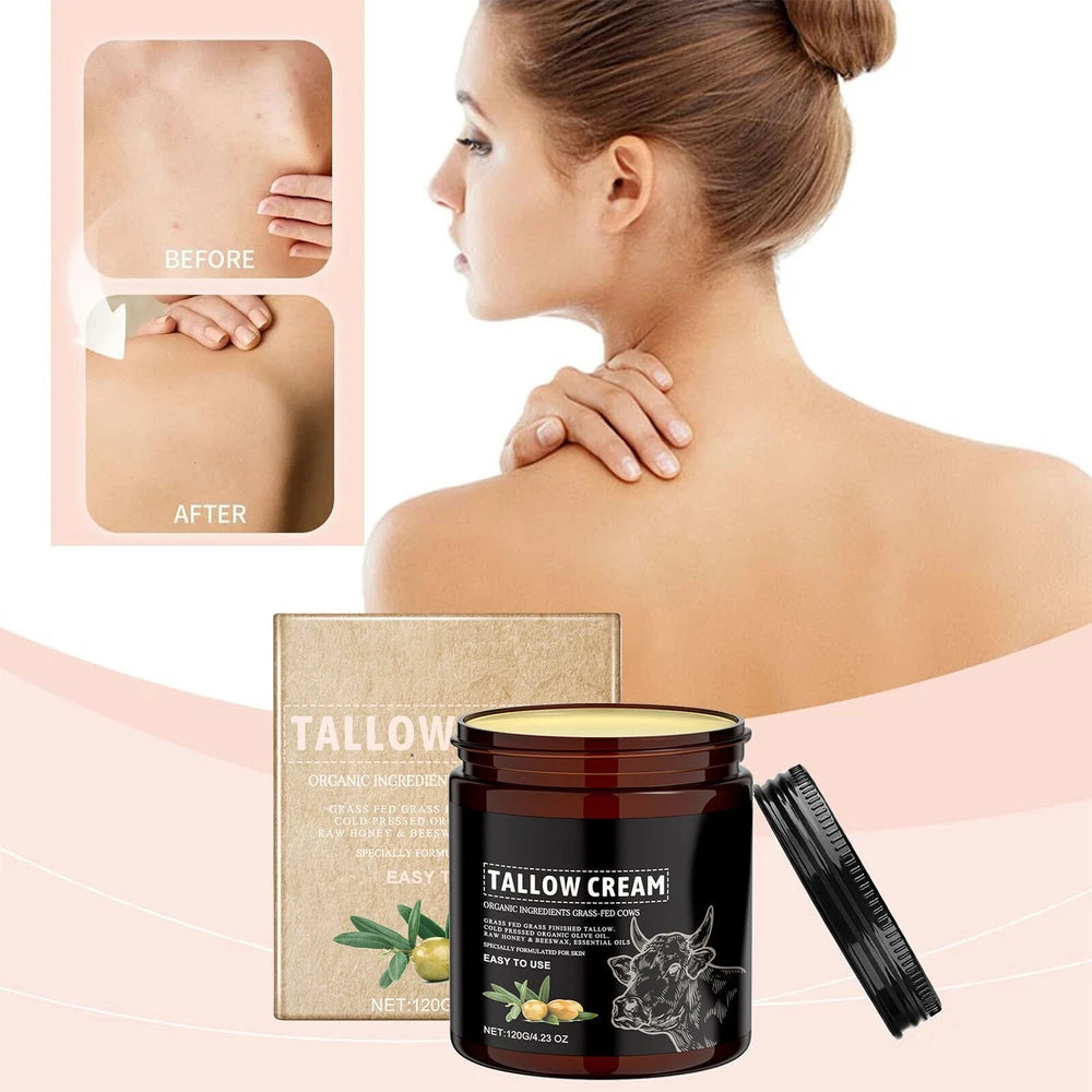 Beef Tallow For Face, Tallow Face Moisturizer 120g Organic Whipped Grass Fed
