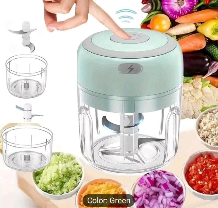 Portable Mini Food Chopper Blender 250ml Wireless USB 3-Blade Processor