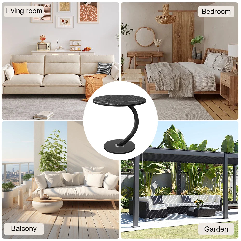 Side Table C Shaped Sofa Small End Table Table Coffee Laptop Living Room Bedroom