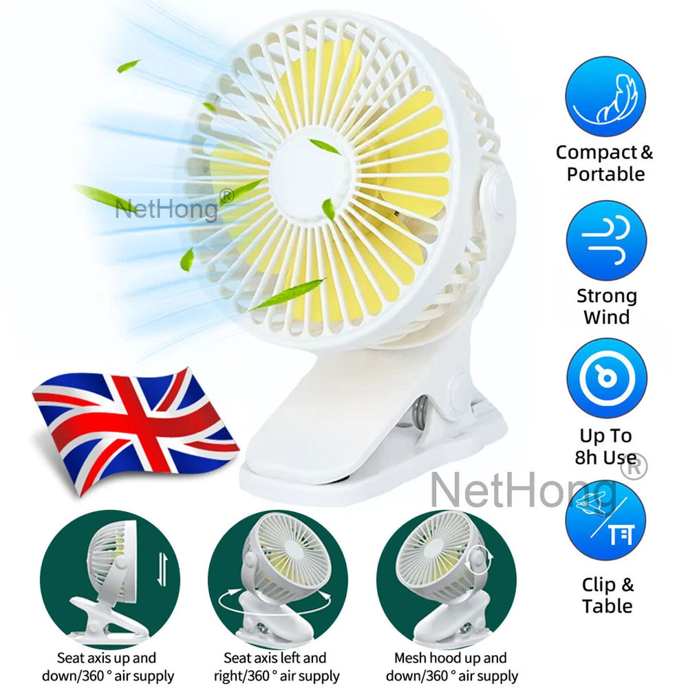 Neck Fan USB Portable Neck Fan Rechargeable Portable Cooler Neckband Bladeless~