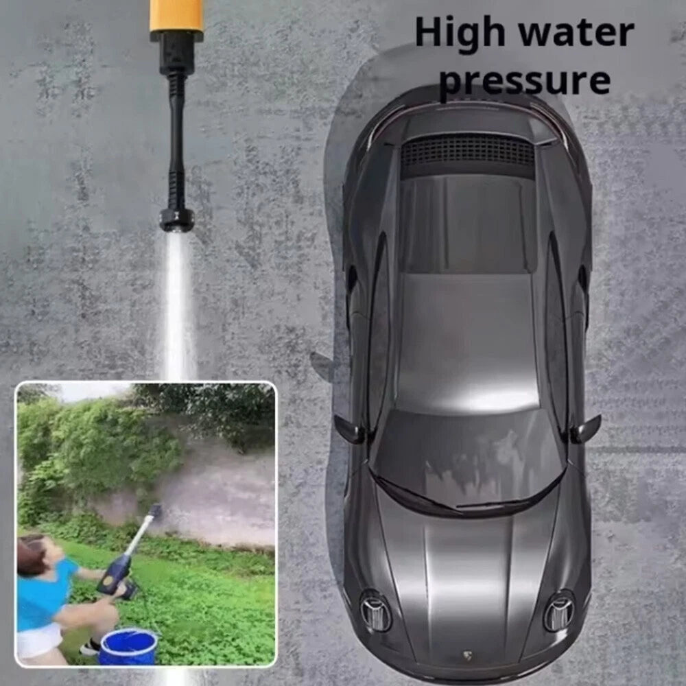 Portable Cordless Car High Pressure Washer Jet Water Wash Cleaner Gun+2 Battery