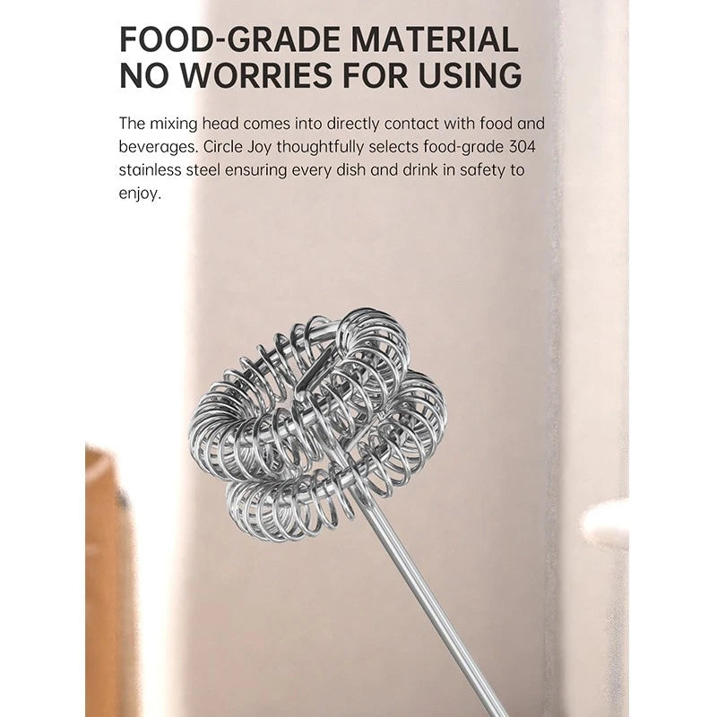 Electric Milk Frother 2 in 1 Egg Whisk Mixer Beater Latte Coffee Kitchen 3 Speed