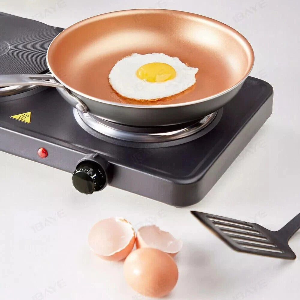 Double Electric Hot Plate Portable Table Top Cooker Hob RV Picnic Camping Stove