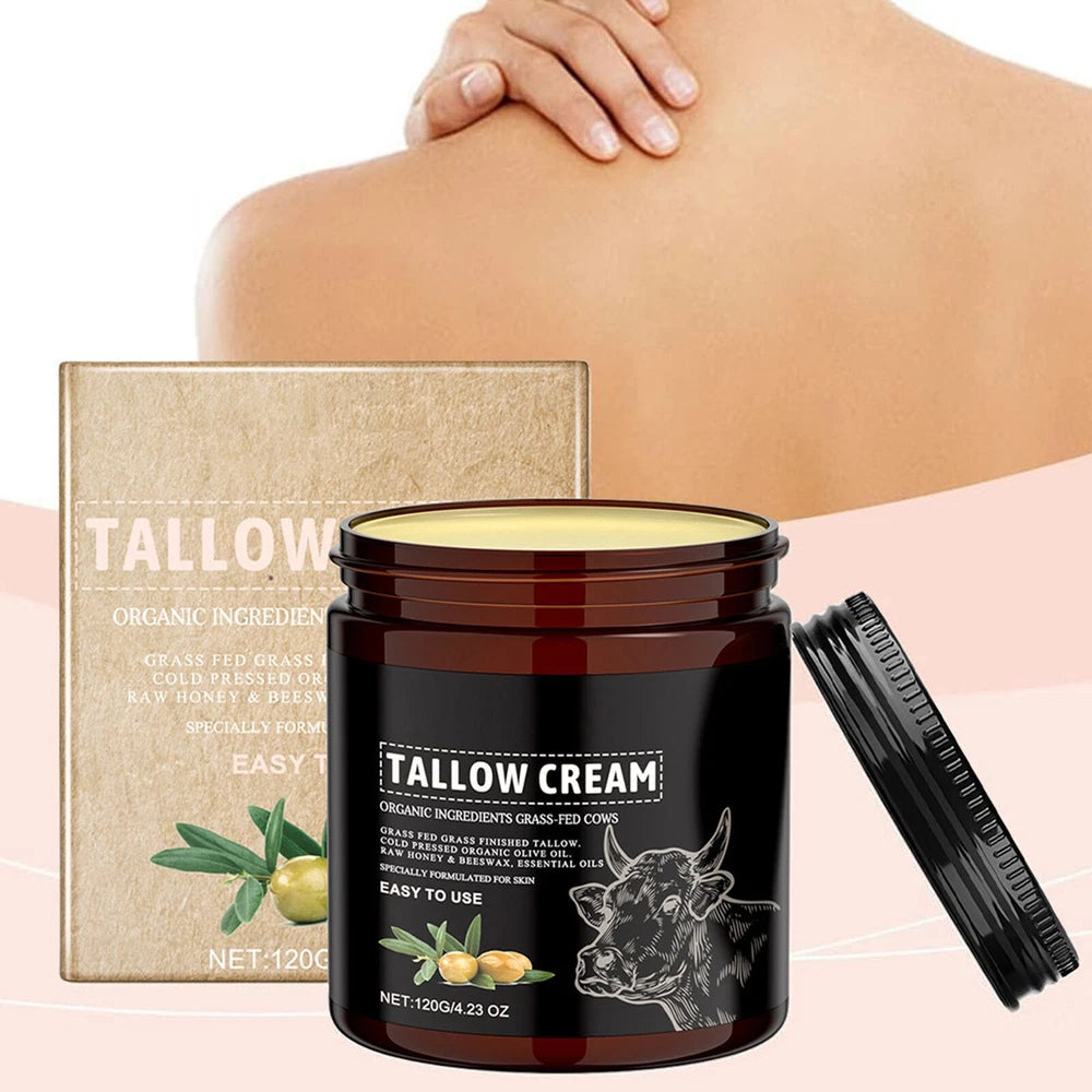 Beef Tallow For Face, Tallow Face Moisturizer 120g Organic Whipped Grass Fed