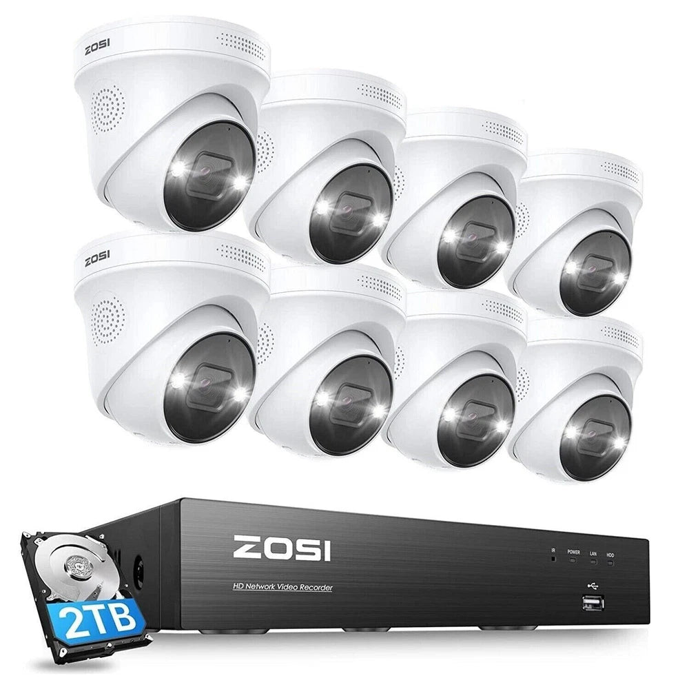 CAMERA POE CCTV 5MP HD IR Security Camera System 4K NVR Home Surveillance Outdoor