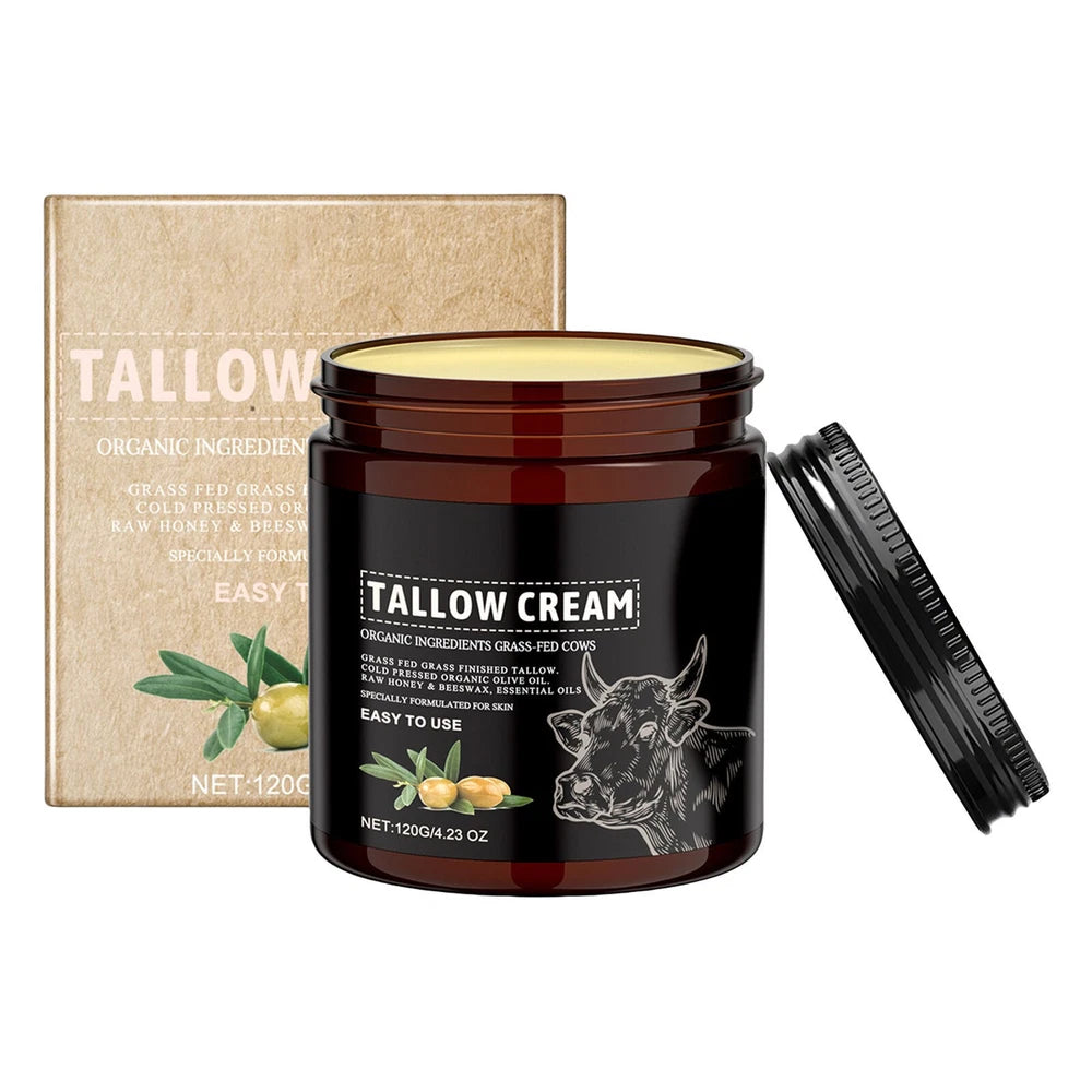Beef Tallow For Face, Tallow Face Moisturizer 120g Organic Whipped Grass Fed