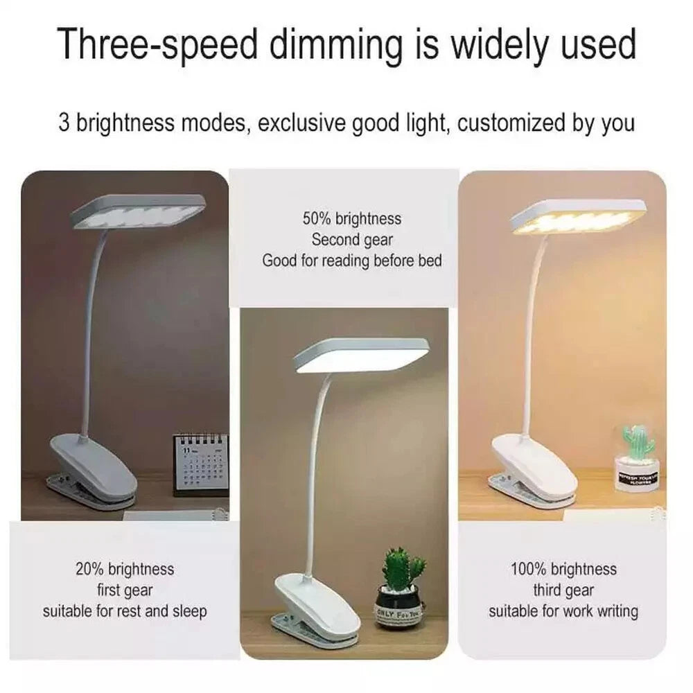 LED Clamp Clip On Flexible USB Desk Light Bed Reading Table Study Night Lamp UK