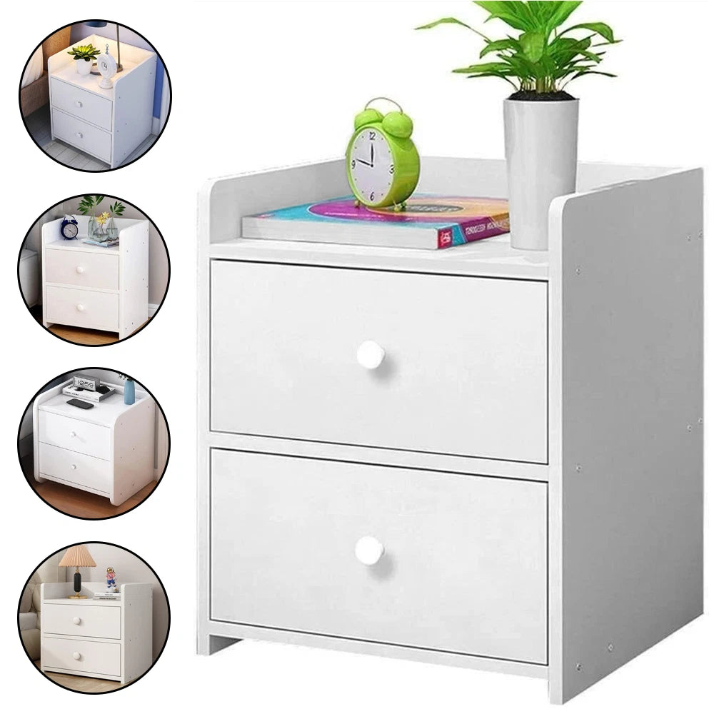 3 Drawer Wooden Bedroom Bedside Cabinet Furniture Storage Nightstand Side Table