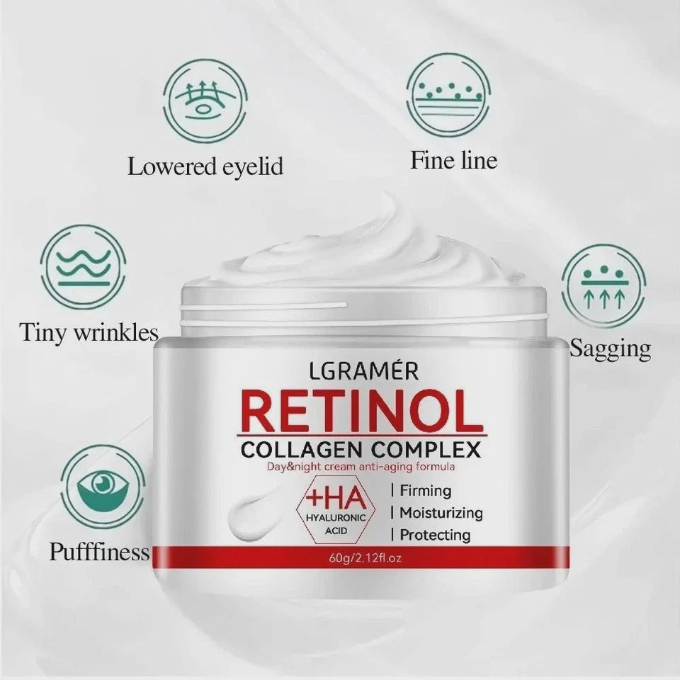 2x 30g Retinol Collagen Face Cream Anti Wrinkle moisturiser Radiant Firming Skin