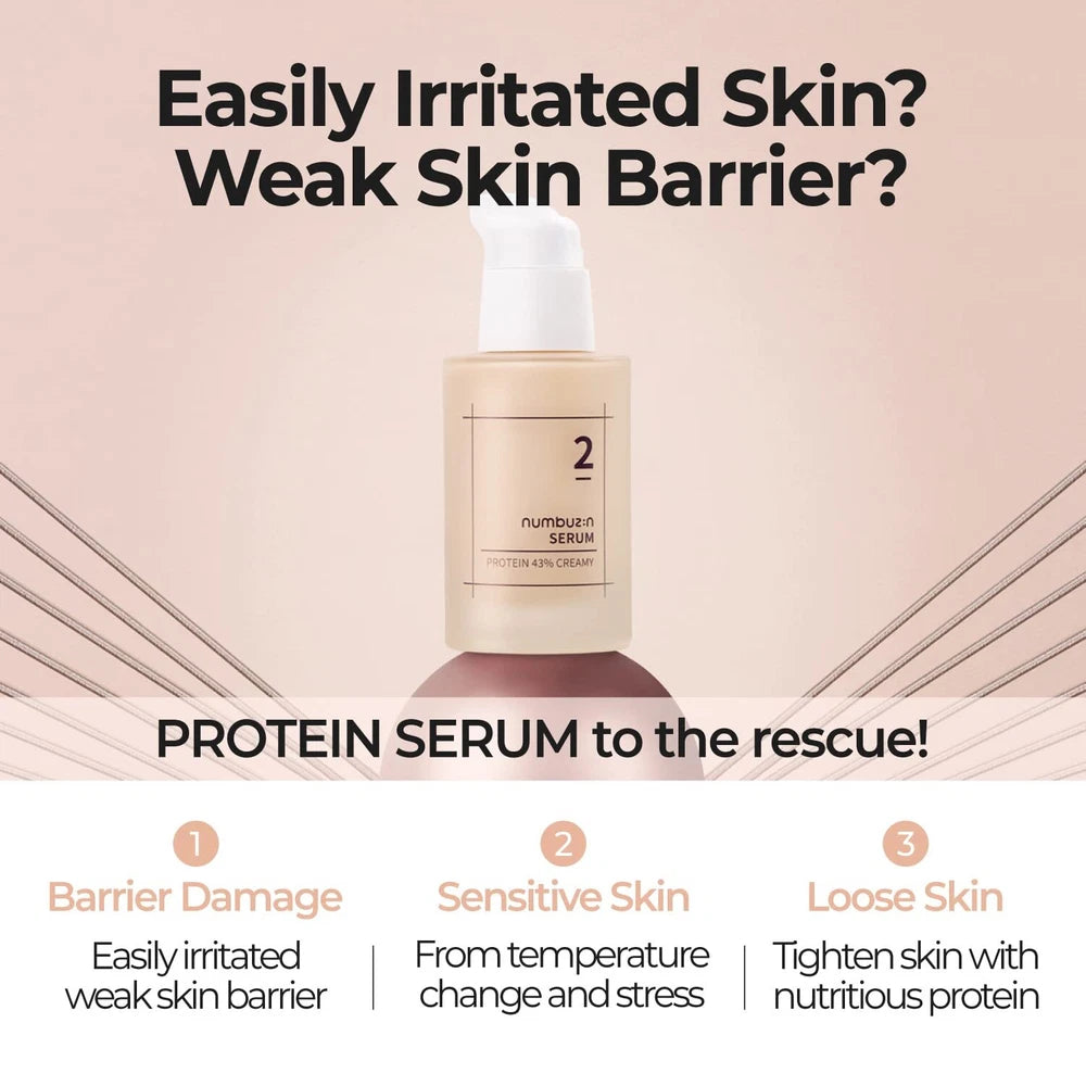numbuzin No.2 Protein 43% Creamy Serum 50ml / 1.69fl. oz