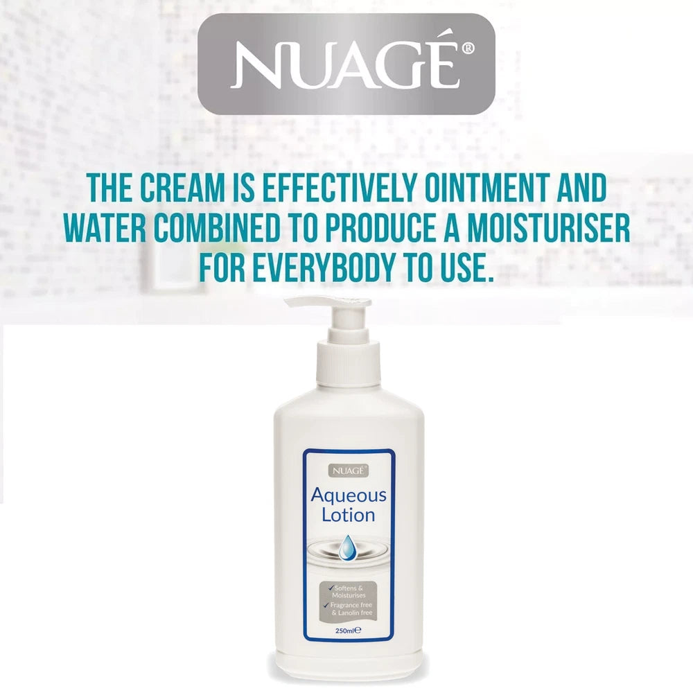 AQUEOUS MOISTURISING CREAM RELIEF OF DRY DRY SKIN FRAGRANCE FREE LOTION 250ML x2