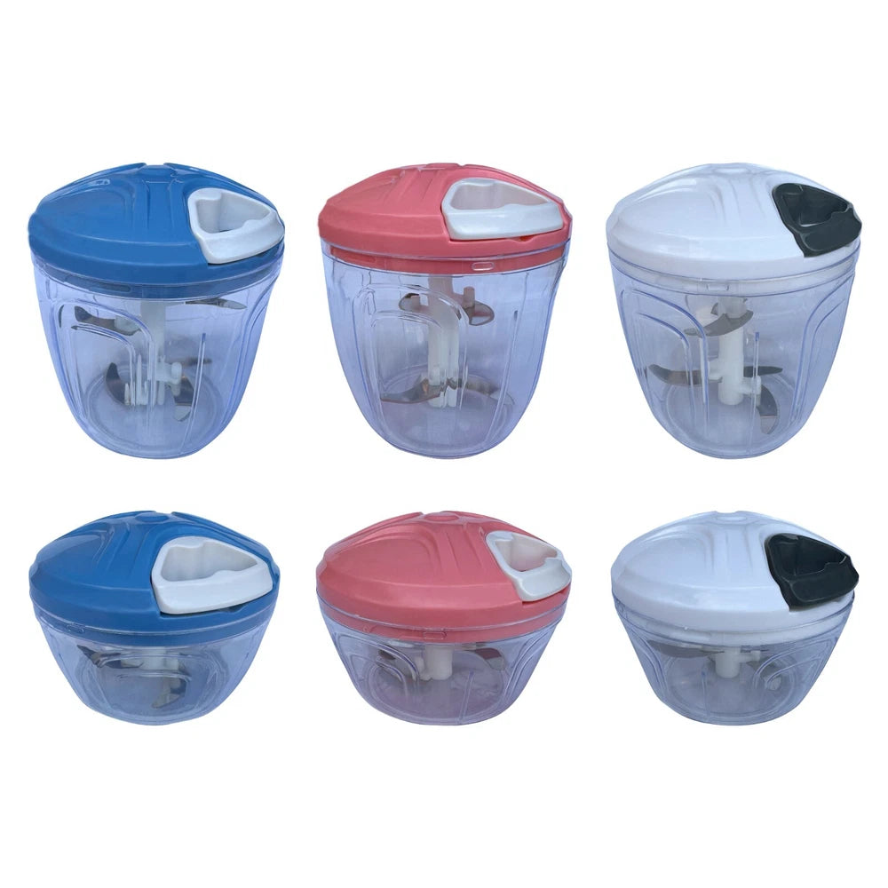 Vegetable Chopper Manual Pull Rope Vegetable Cutter Food Hand Held Dicer Slicer