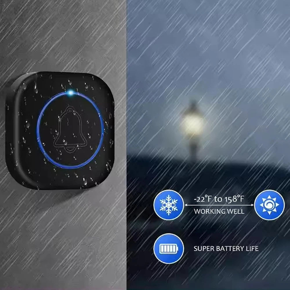 Wireless Door Bells 1000ft Long Range Waterproof Plug in Home Cordless Doorbell