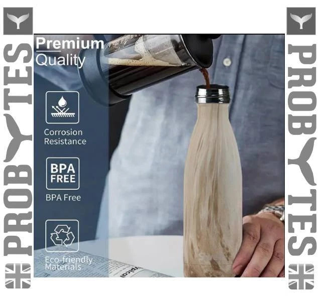 Stainless Steel Water Bottle Double Walled Vacuum Insulated Thermal Flask Sports