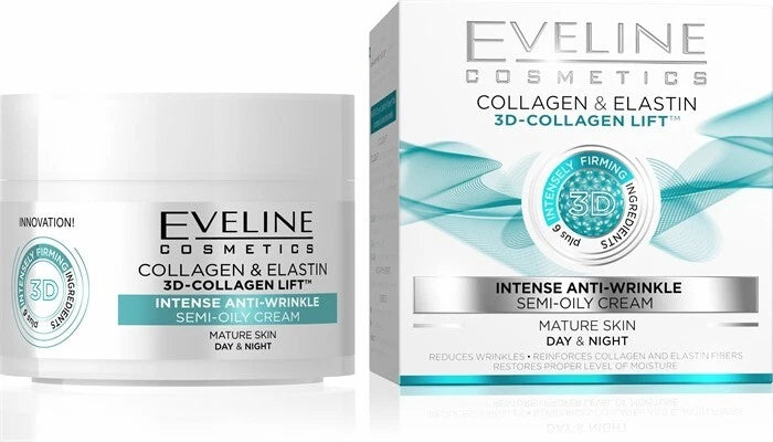 Eveline Anti-wrinkle Vitamin C Almond Retinol Collagen Green Olive Day Night