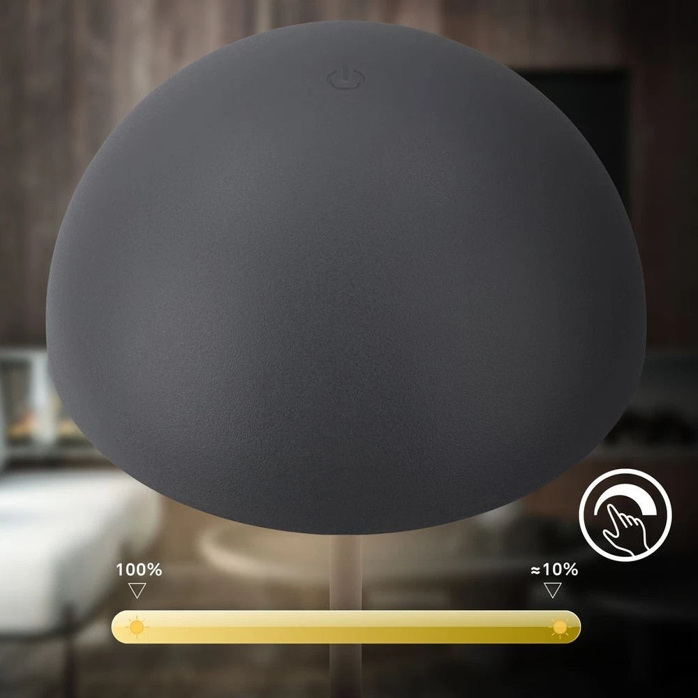Table Lamp Rechargeable LED Desk Night Light Dimmable Cordless Touch Anthracite