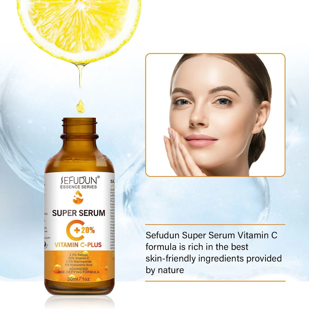 Vitamin C +20% Face Super Serum  Hyaluronic Acid 30ML  Brand New UK