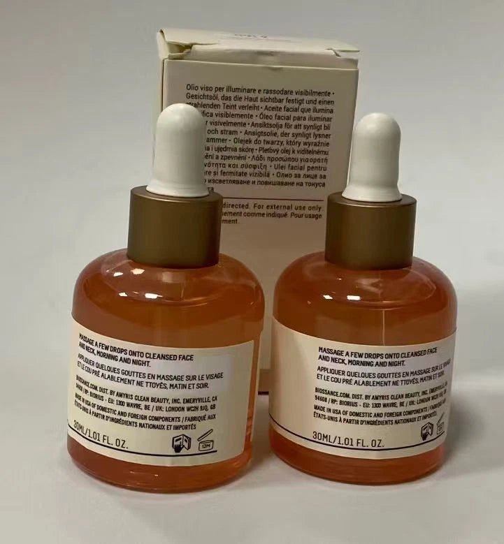 2 x30ml Biossance Squalane + Copper Peptide Plumping SeruM VITtaminC Rose Oil