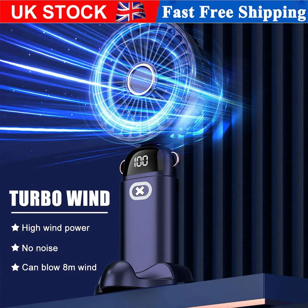 Neck Fan USB Portable Neck Fan Rechargeable Portable Cooler Neckband Bladeless~