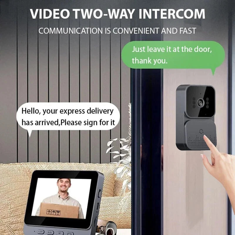 Wireless WiFi Video Doorbell Smart Phone Camera Door Bell Ring Intercom Security
