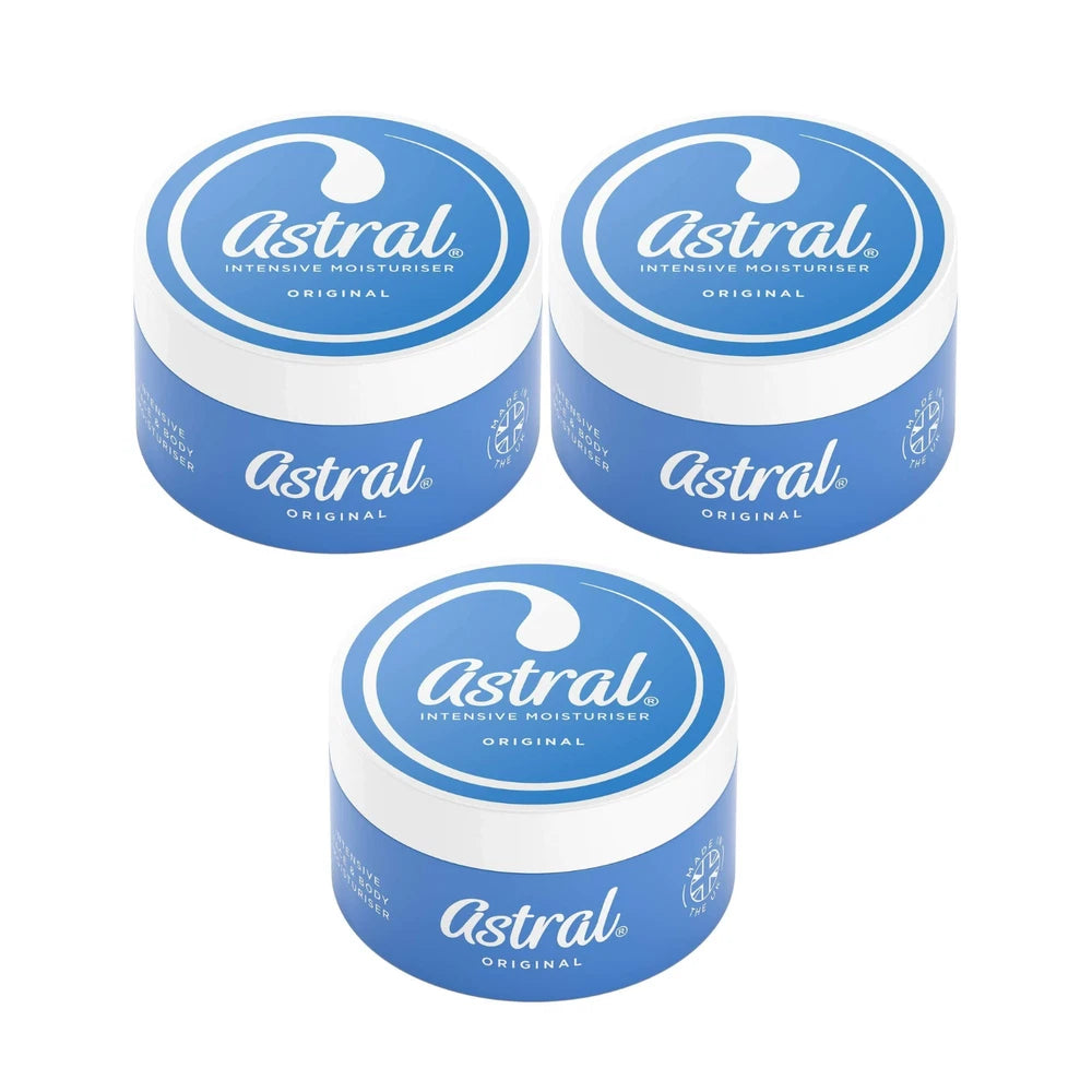 Astral Face & Body Intensive Moisturiser Cream 50ml Pack of 3