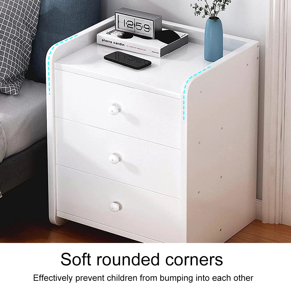 3 Drawer Wooden Bedroom Bedside Cabinet Furniture Storage Nightstand Side Table