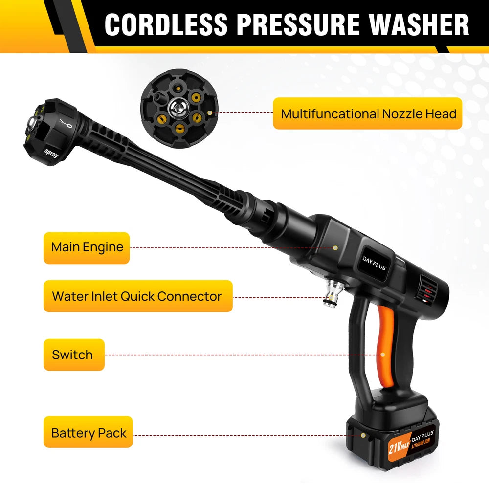 4000W Portable Water Spray Gun 3000PSI for Cleaning Car Wash Machine Water Gun
