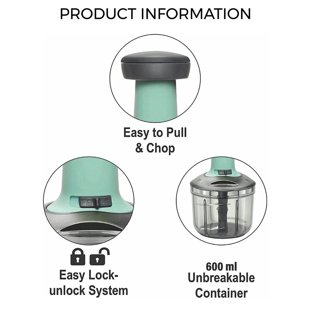 Manual Hand Press Food Vegetable Chopper Garlic Onion Cutter Processor Vegetable