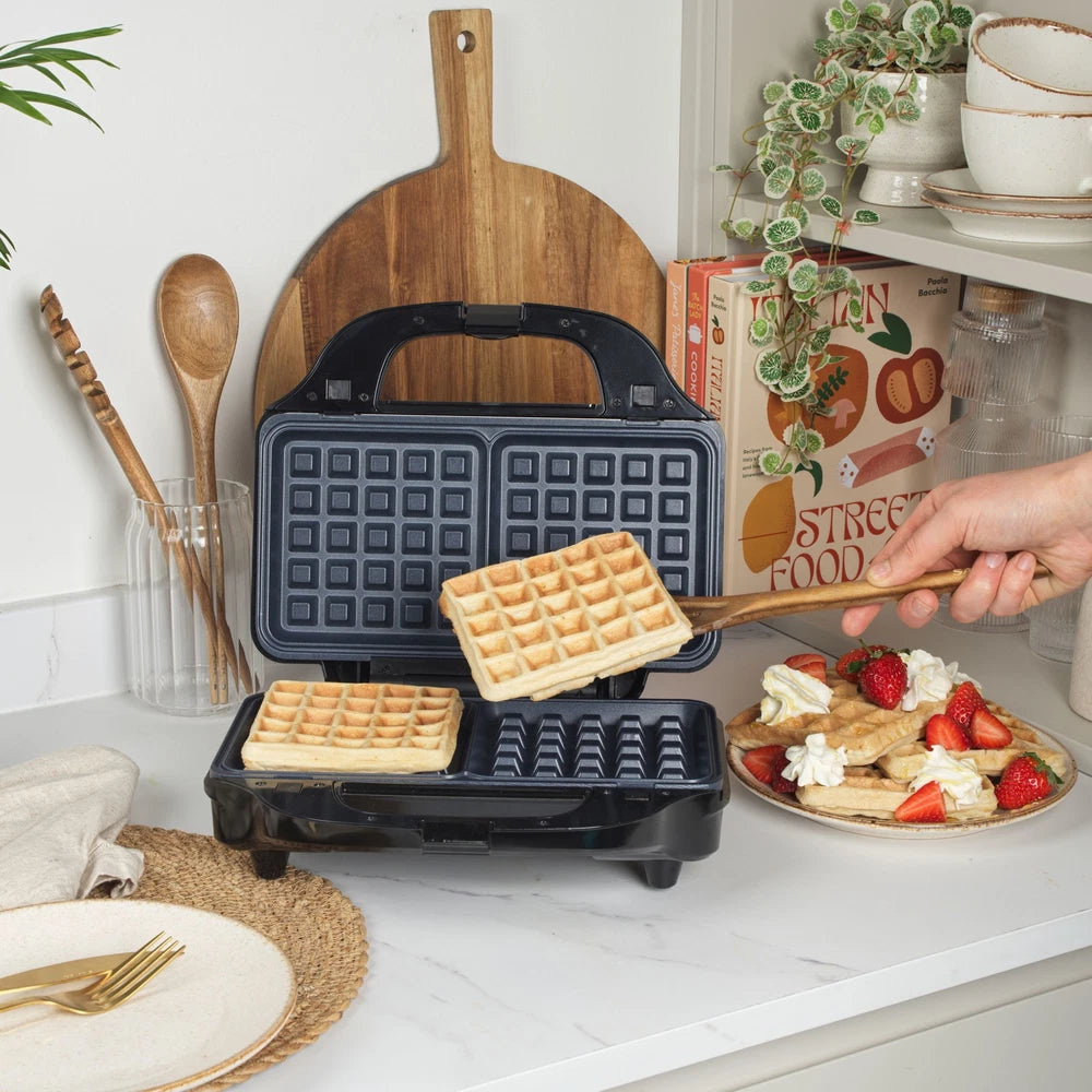 Salter Snack Maker 3-in-1 Sandwich Toaster Waffle Maker Panini Press (Open Box)