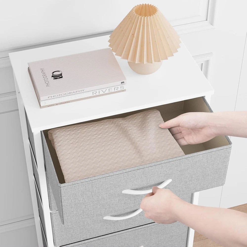 Chest of Drawers Bedroom Furniture Storage Bedside Cabinet 5 Drawers 6 Colours