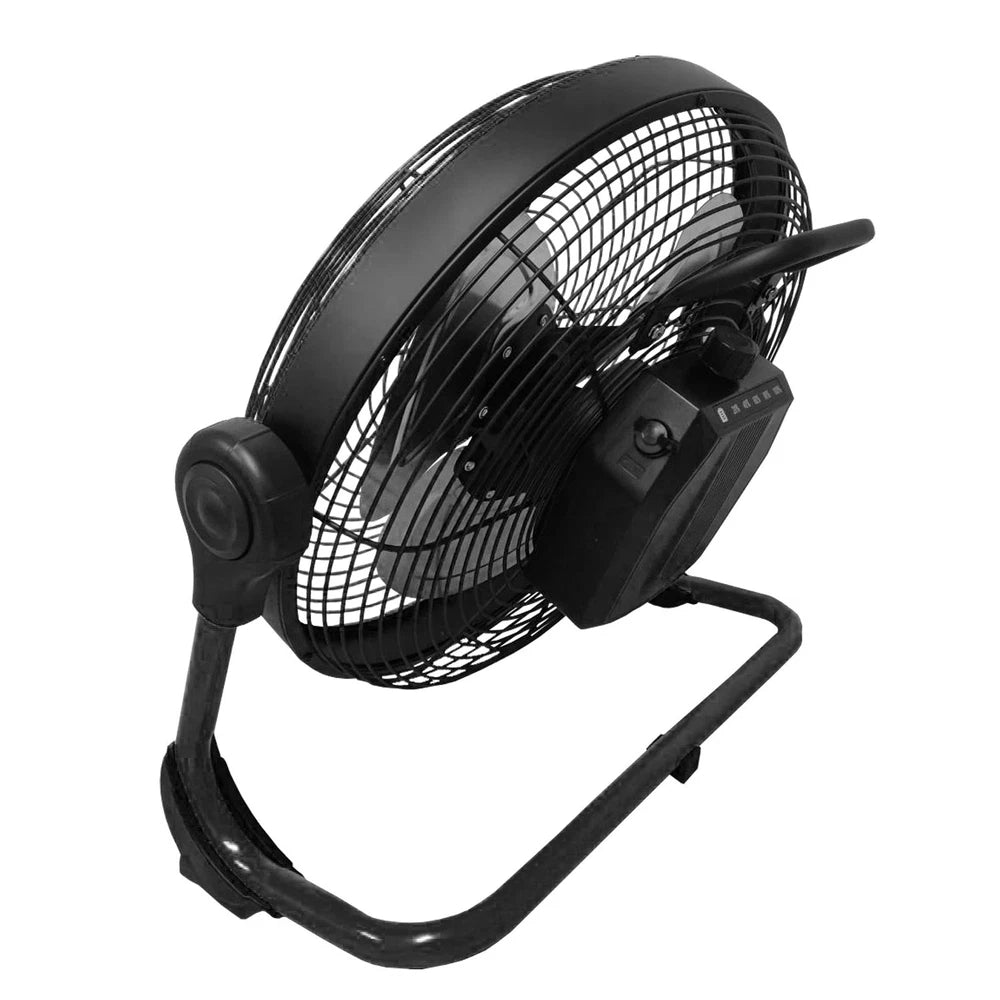 electriQ 12-inch Rechargeable Metal Body Quiet DC Floor Fan - Indoor & Ou ORF12B