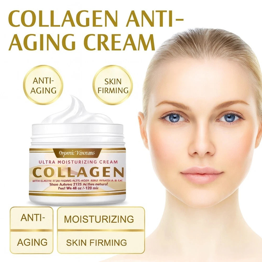 COLLAGEN & ELASTIN CREAM Smooth Supple Moisture Skin Face Anti Aging Wrinkle 4oz