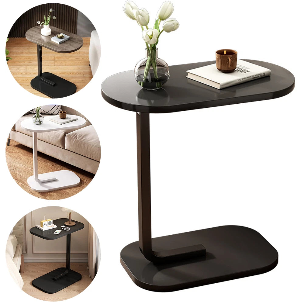 C-Shaped Compact Sofa Side End Table Coffee Laptop Table Living Room Bedroom UK