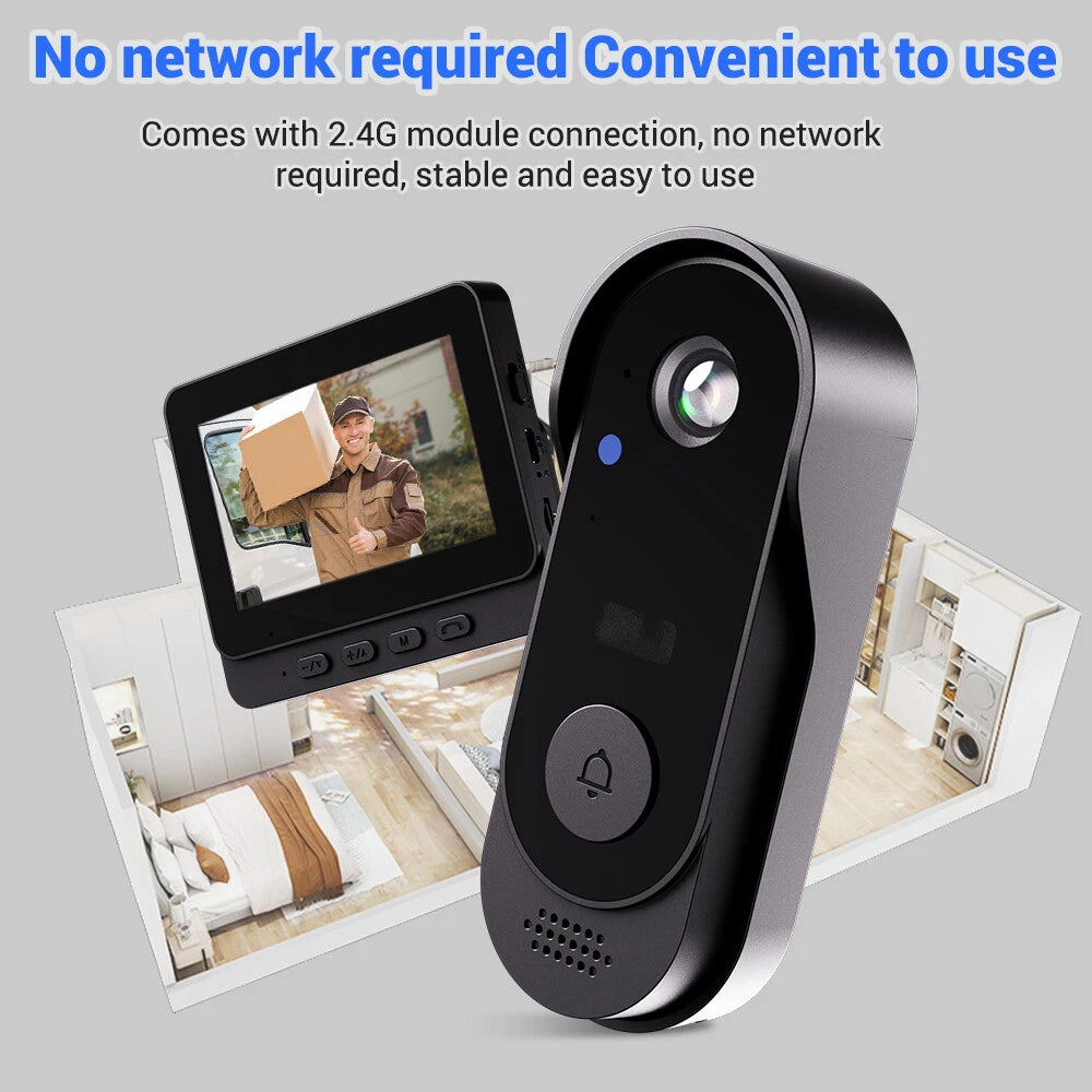 Smart Wireless Video Doorbell Security Streaming Camera Door Bell Intercom HD