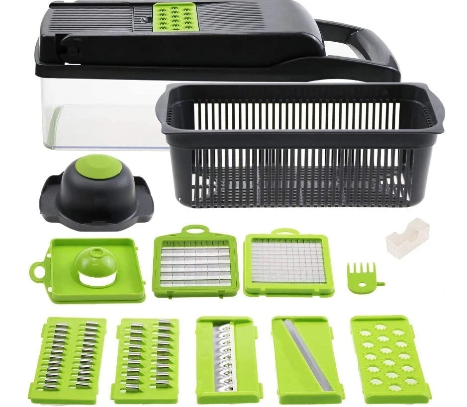 16 in 1 Vegetable Chopper Salad Fruit Mandolin Slicer Food Dicer Cutter Peeler