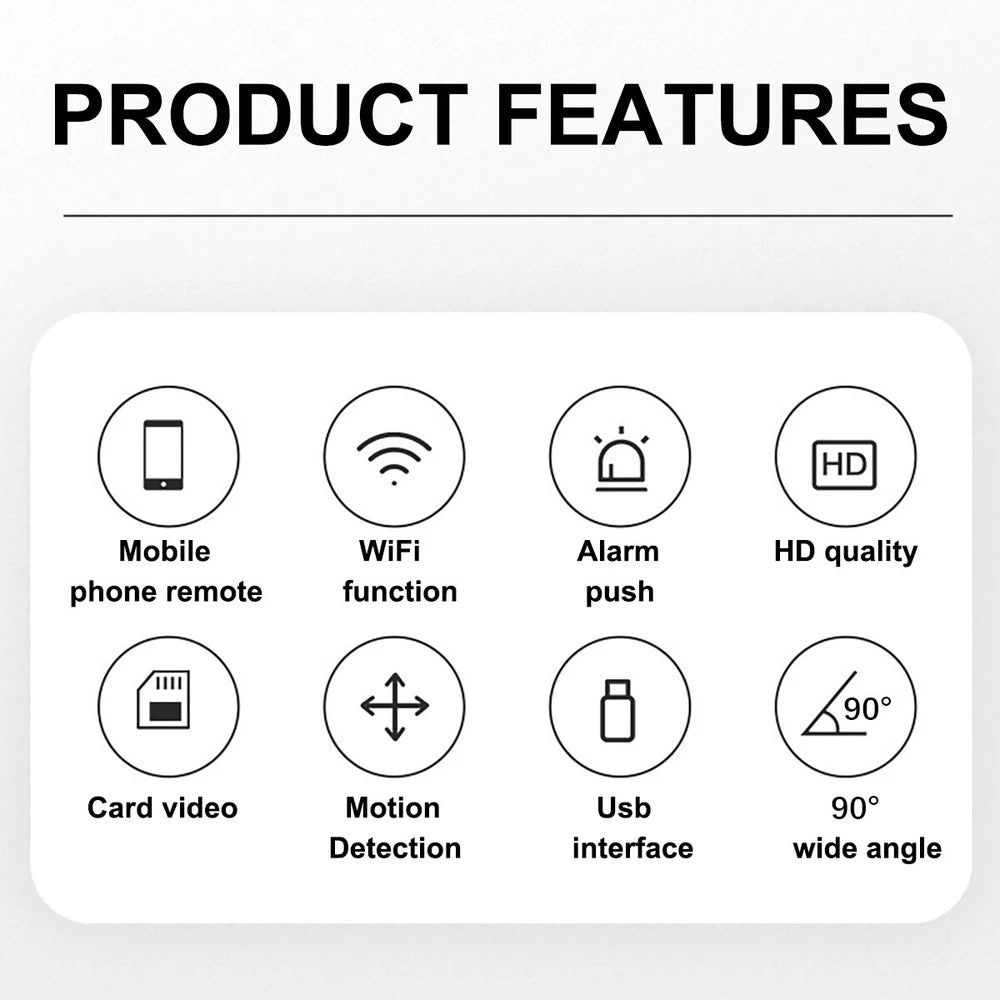 Mini Wireless Wifi IP Camera 1080P HD Home Security Night Vision Cam