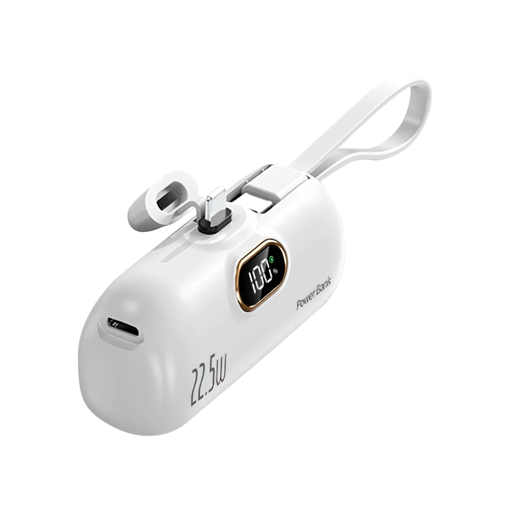 Mini Power Bank Portable 8000mAh Fast Charger USB-C & iPhone Dual Connector NEW