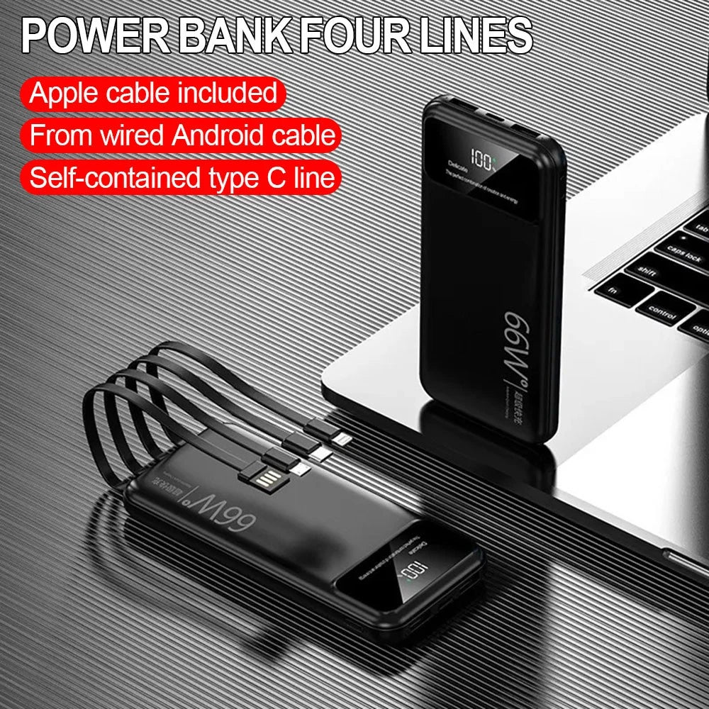 9000000mAh Power Bank Fast Charger Battery Pack Portable 4 USB for Mobile Phone.