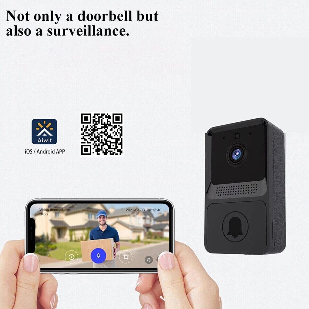 Smart Wireless WiFi Ring Doorbell Security Intercom Video Camera Door Bell
