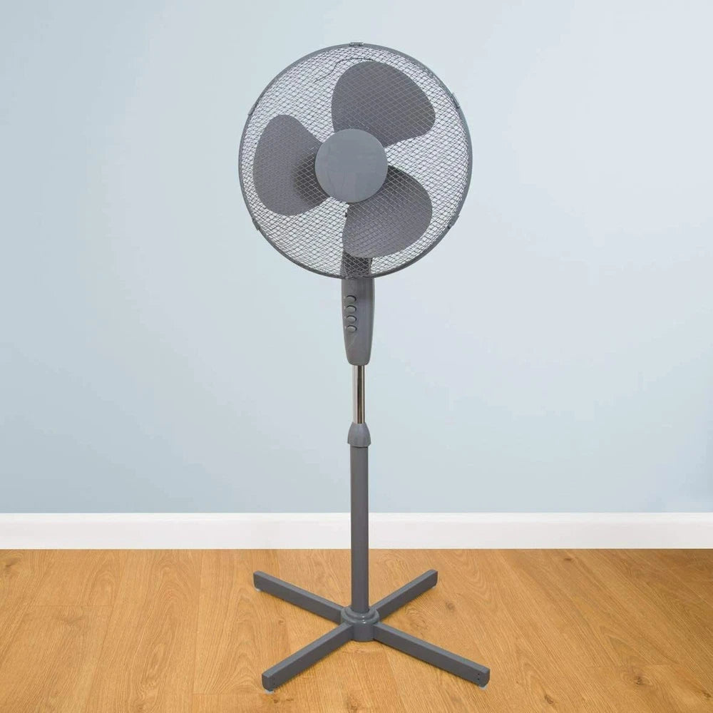 Schallen 16" Electric Oscillating Floor Standing Tall Pedestal Air Cooling Fan