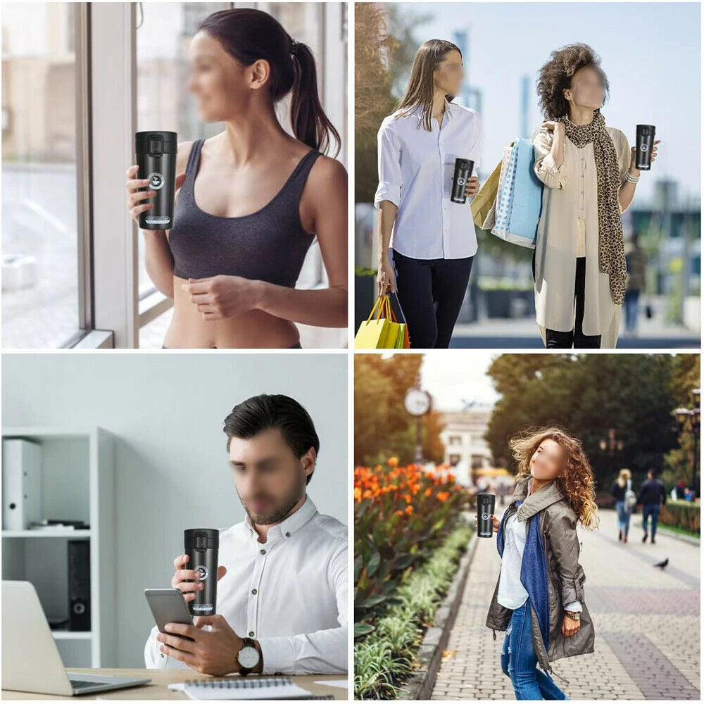 NEW Insulated Travel Coffee Mug Cup Thermal Stainless Steel Flask Vacuum Thermos