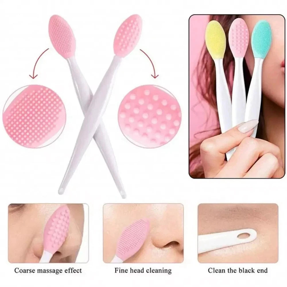 Facial Silicone Brush Exfoliating Cleansing Pores Nose Face Lips Blackhead Skin