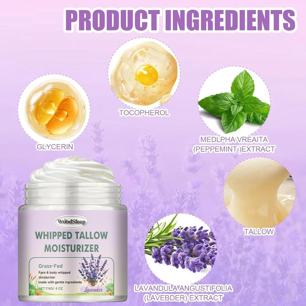 120G Beef Tallow Honey Balm – Ultra-Nourishing Organic Grass-Fed Tallow Cream fo