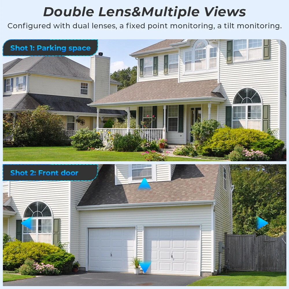 8MP Wireless 4K WIFI IP Camera CCTV PTZ Smart Home Outdoor Security IR Cam IP66